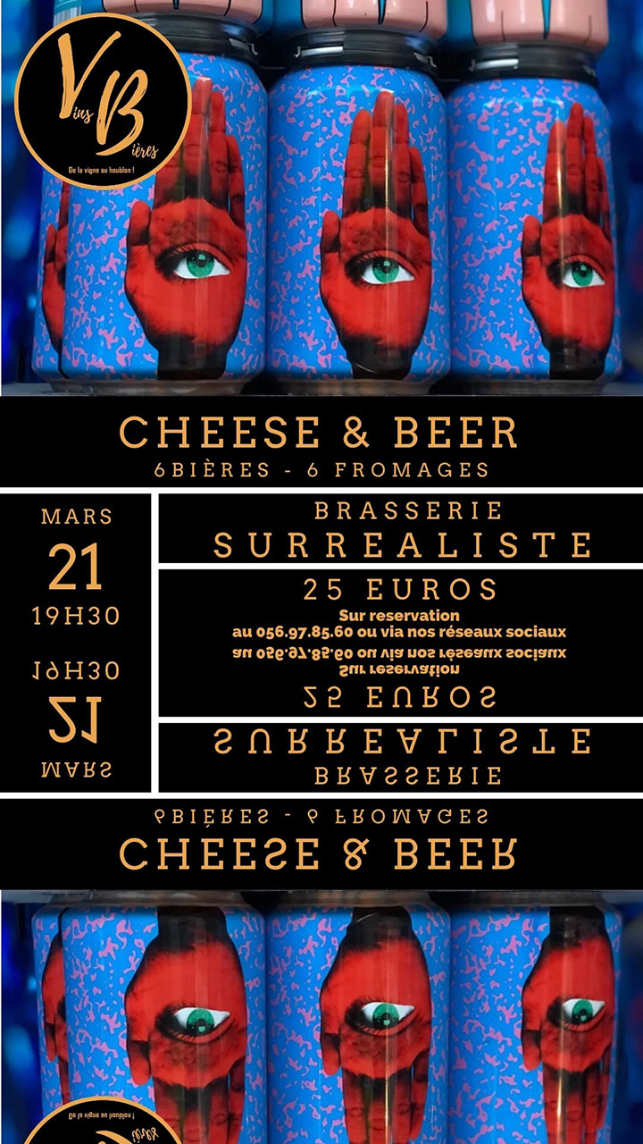 Cheese & Berre avec la brasserie Surréaliste le 21 mars 2024